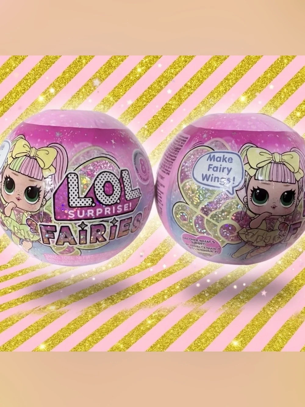 L.O.L. Surprise! Fairies Collectible Reveal Balls - Pink, Purple, Yellow